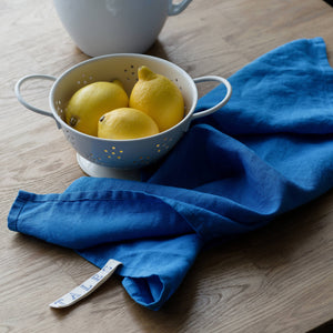 French Blue Linen Kitchen Towel